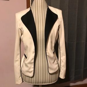 H&M Two Tone Blazer with Gold Zipper details